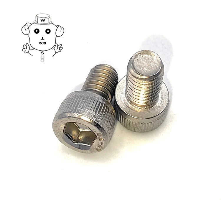 A2 A4 SS304 SS316 с левой резьбой Шестигранная головка накаткой винтовой крышки Din912
