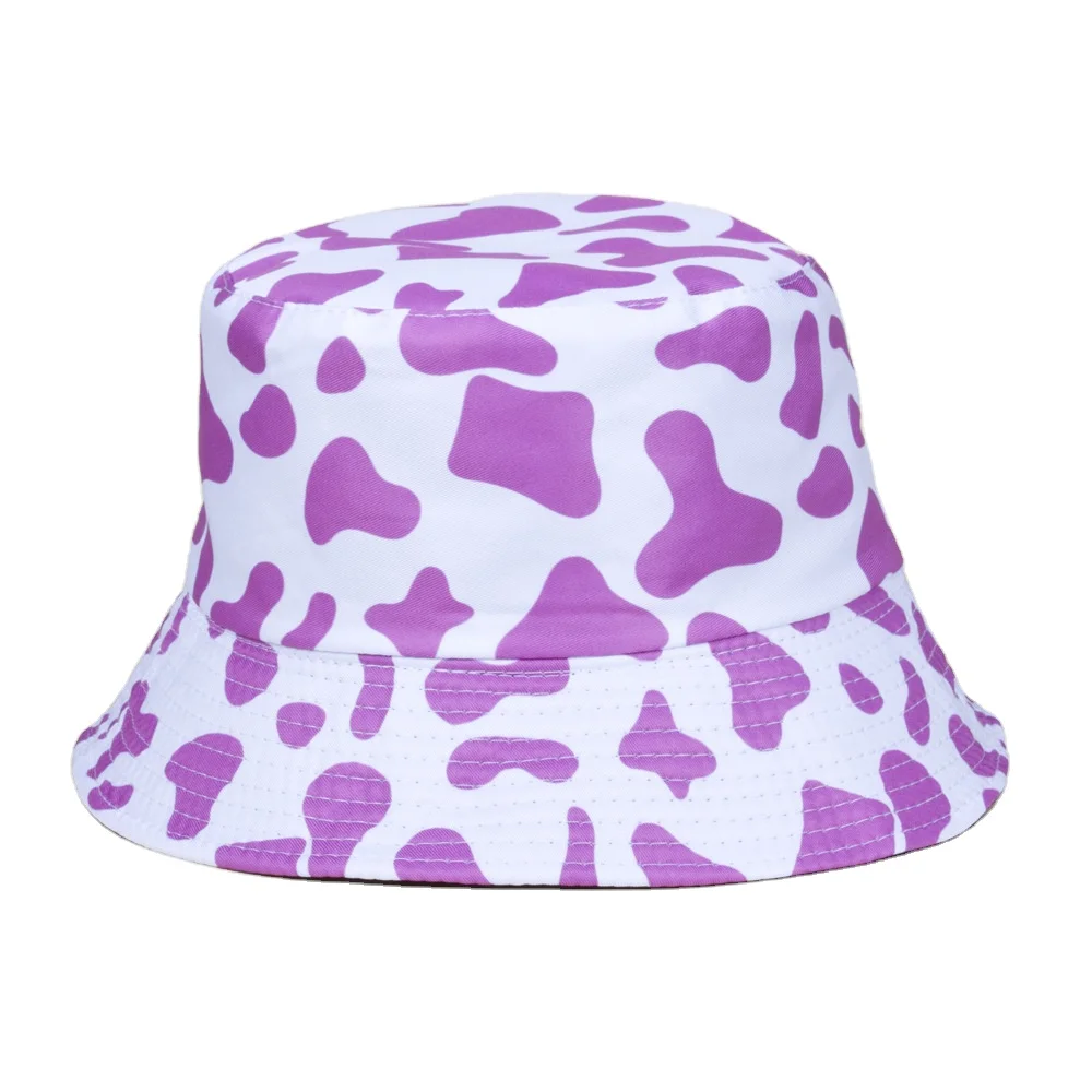 
nice small flower printing Reversible cap black reversible bucket hats both side can wear baket hats 