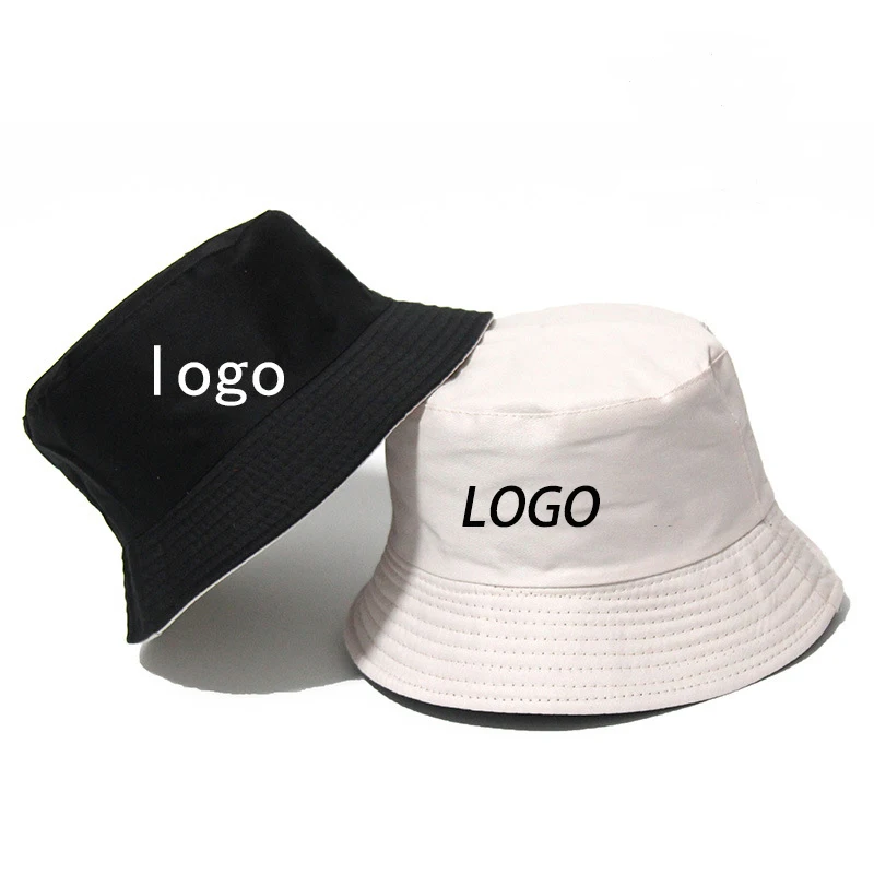 Custom Logo Eva Double Sided Solid Color Bucket Hat Plain Stylish Beach Bucket Hat