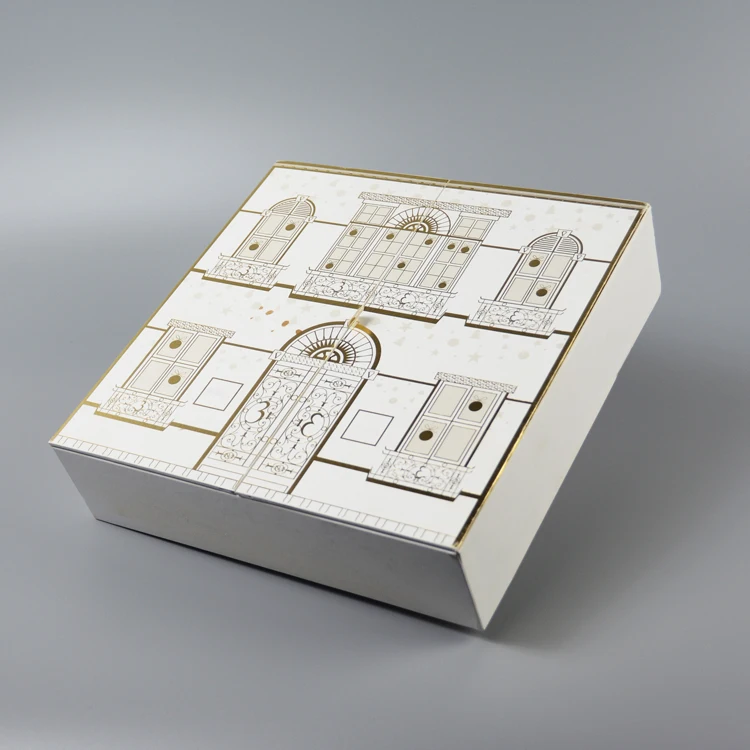 guangzhou city factory gold shiny custom logo design reliable luxury Ramadan gift box packaging advent calendar for perfume
