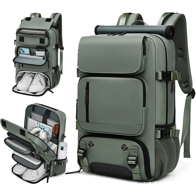 LX005 Wholesale Large Capacity Laptop Bags With Shoe Compartment USB Charging Port Business Travel Computer Duffle Backpack