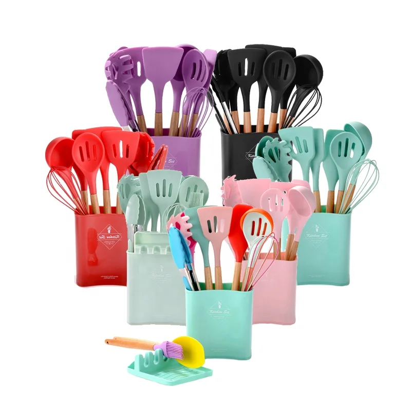 2022 Amazon 13 pieces Silicone Kitchen Supplies Kitchen Utensils set