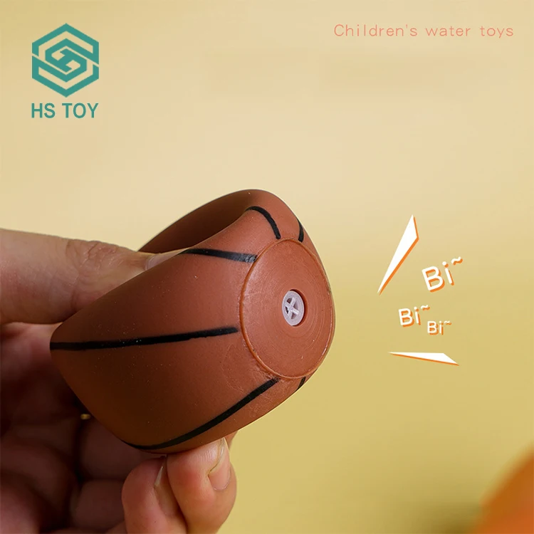 HS TOY Baby Bath Pvc BB Sound Vinyl Toy Custom Manufactures Mini Sport Rubber Ball For Kids