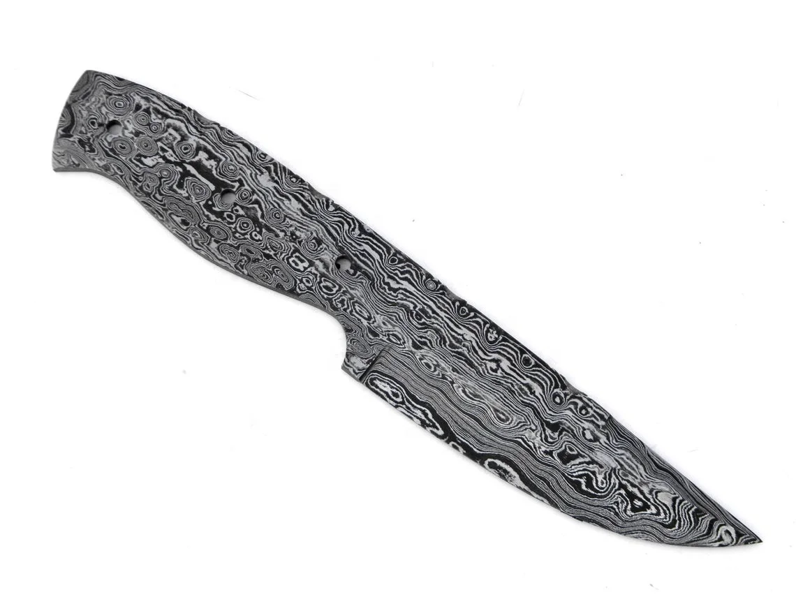 Custom handmade Damascus steel hunting knife Fixed BLADE Blank Blade camping knife knives supplies