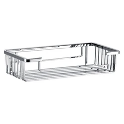 Luxury SUS304 Stainless Steel Shower Rack Rustproof Mirror Shining Bathroom Kitchen Rectangle Commodity Shelf Basket Organizer