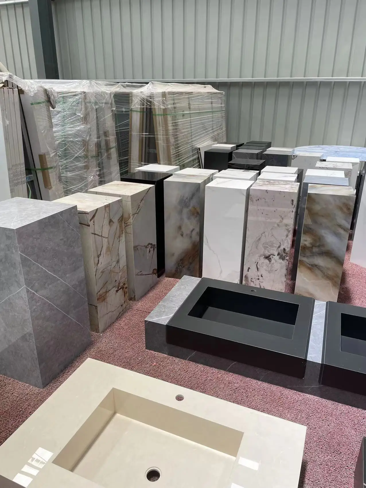 Marble plinths natural stone base and sintered stone plinths base for home decoration
