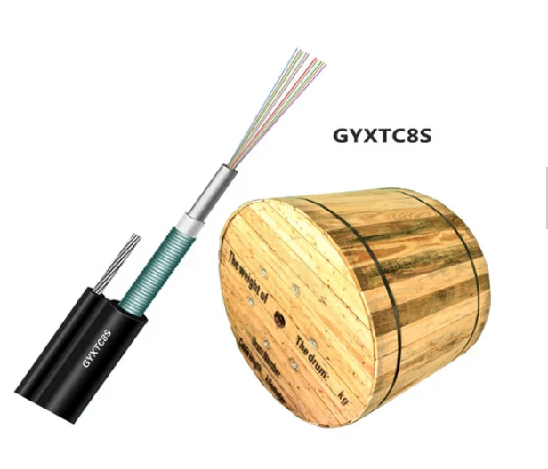 Self-supported aerial fiber optical cable 12 core fiber optic cable G652D outdoor figure 8 fiber optical cable GYXTC8S