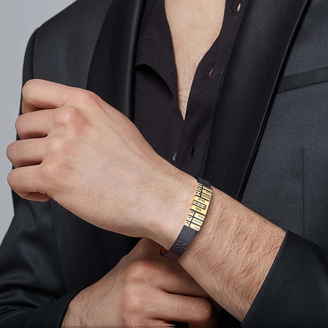 Hot Sale Fashion Jewelry Bracelets Men Dad Gifts Personalized Name Bracelets Et Bracelets