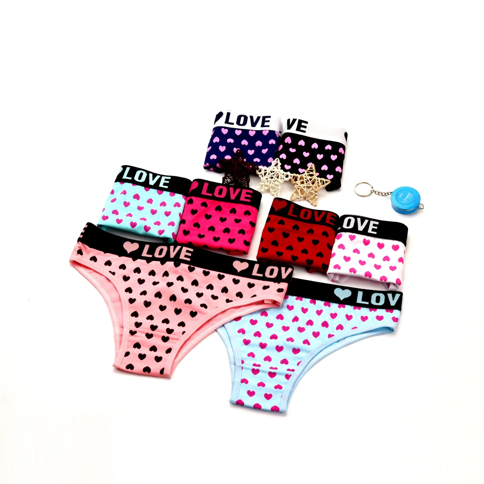 Модные женские трусики нижнее белье хлопковые с принтом Love Симпатичные хипстерские 3 см обычное из ткани