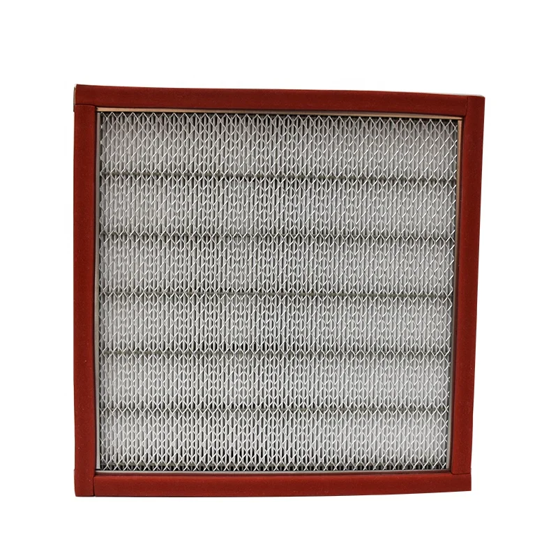 Customized H14 High-Temperature 250℃ Durable Carbon HVAC Air Filter AHU MAU Ventilation Aluminum Separator Panel H13 Efficiency