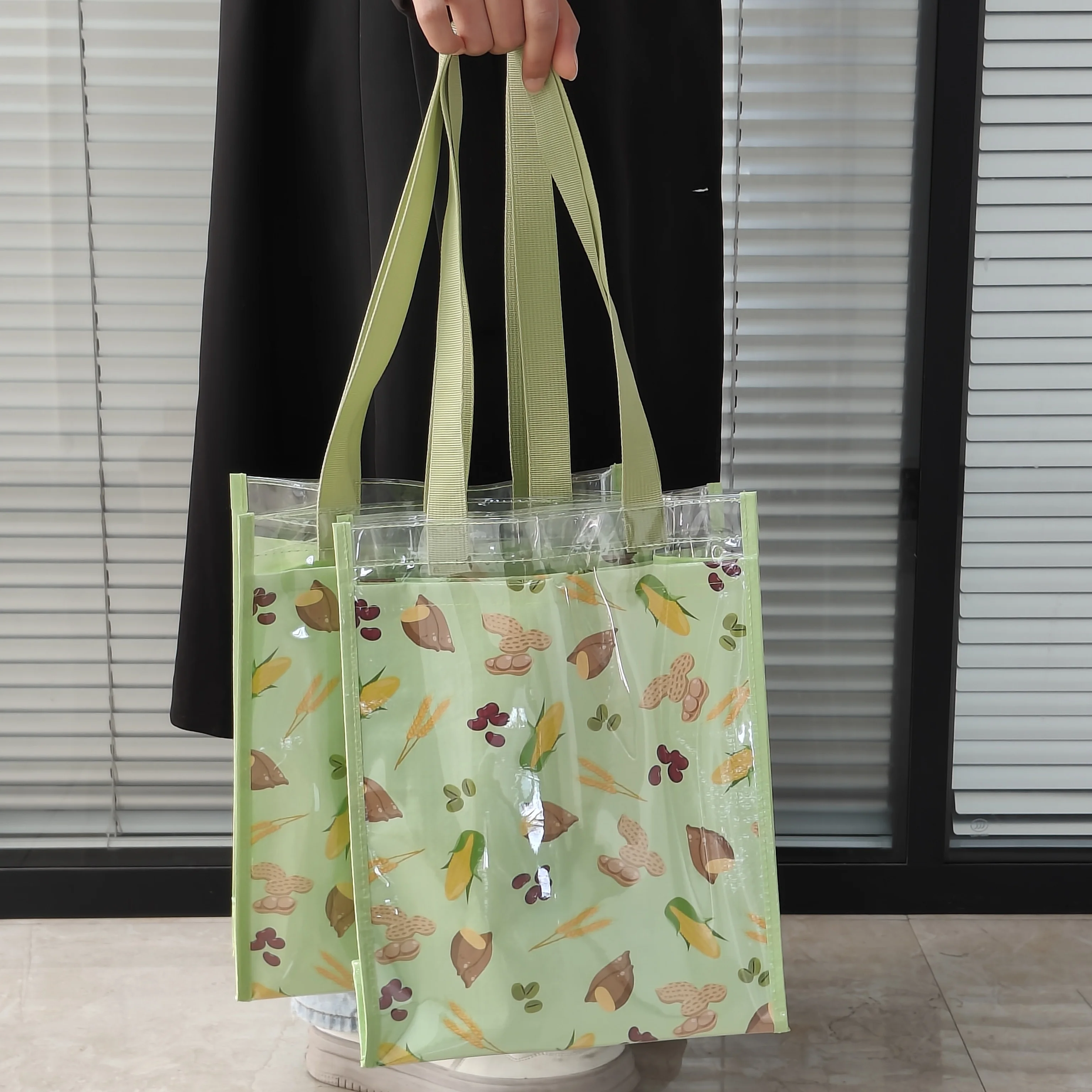 Custom Laminated PP tote Woven Shopping Bags New Design Reusable Folding Shopping