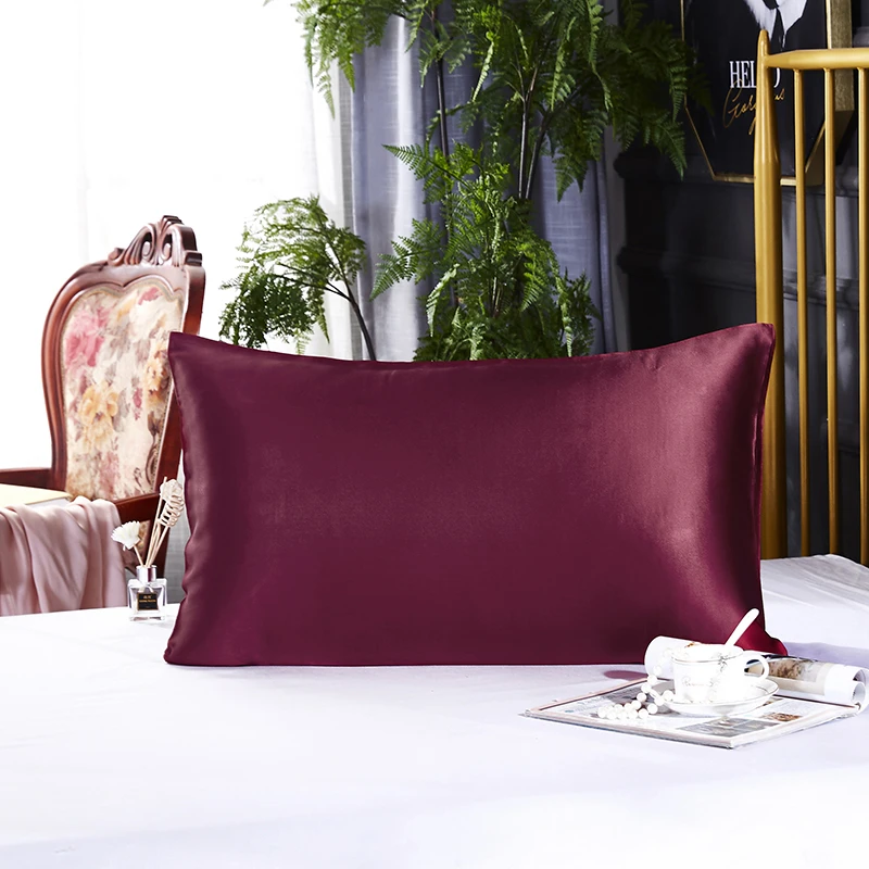 Washable Natural Anti-wrinkle Mulberry Silk Pillowcase Both Sides Silk 100% Pure Silk Fabric Queen Size