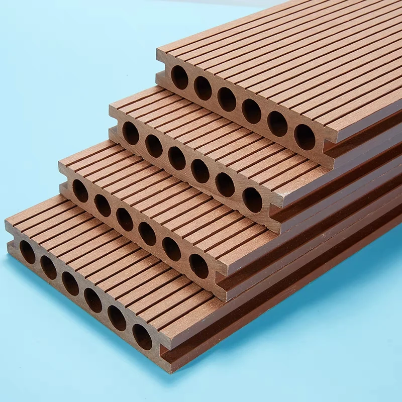 Modern Design Waterproof WPC Composite Decking Teak Wood Plastic Grain Surface Outdoor Garden Exterior Floor Decking Made Oak