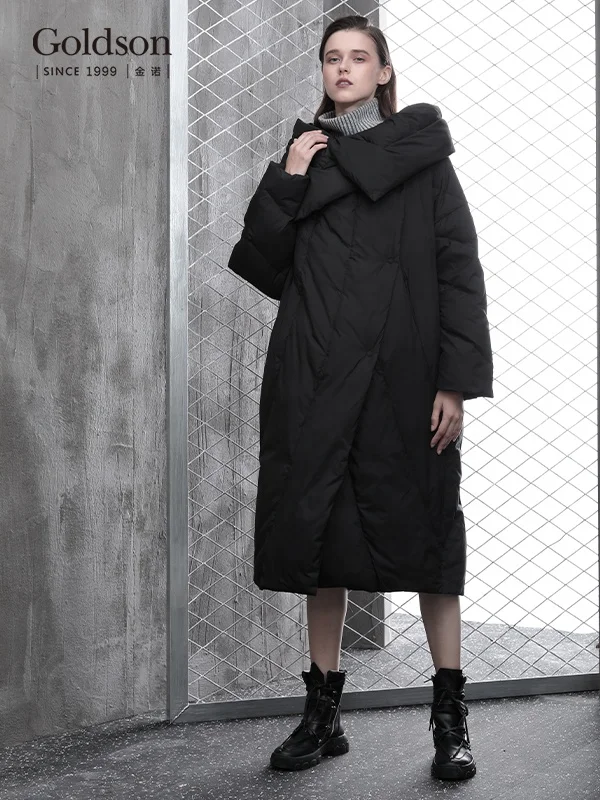 Korea ladies winter oversize fashion single breasted down jacket for women