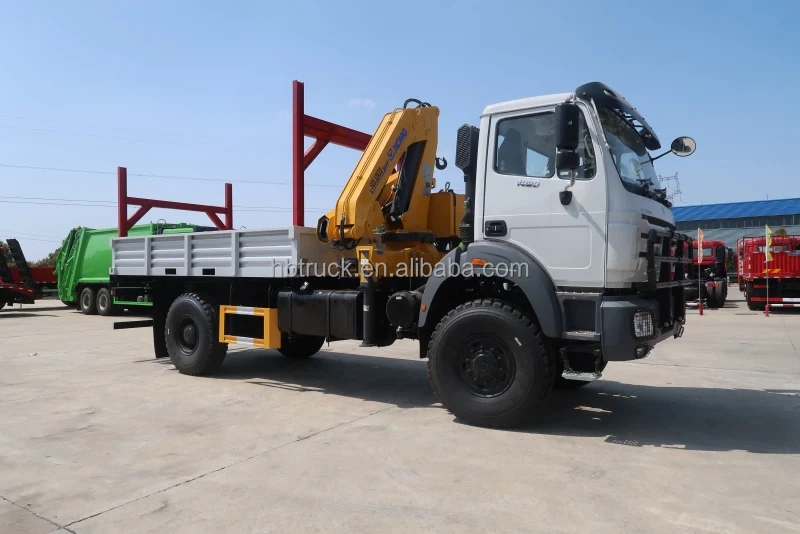 Customized Sinotruk beiben 4x4 log wood timber forest logging carrier transport truck vehicle for sale