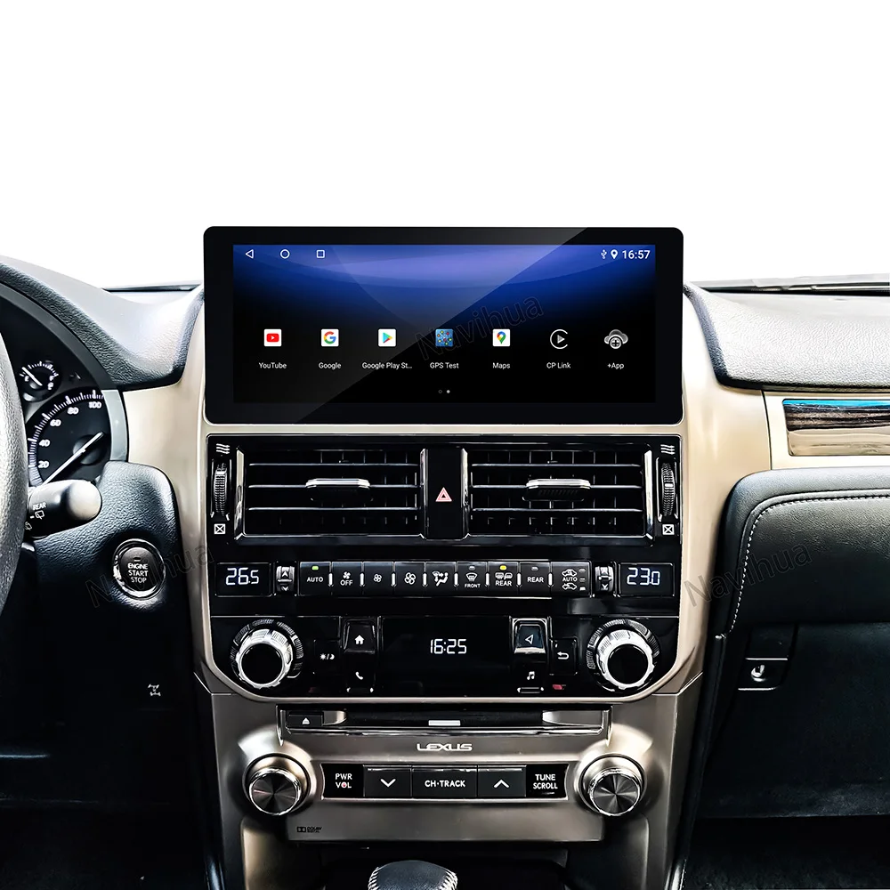NaviHua 12.3 Inch Multimedia Android Car Radio For Lexus GX460 2014 2021 Auto Head Unit Monitor Carplay Navigation New Upgrade