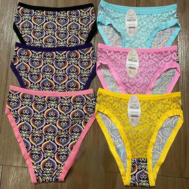 0.3 Dollar Model XMK004 Panties Wholesale Cute Students Girls Thong Sexy Bikini Lace Thong With All Colors