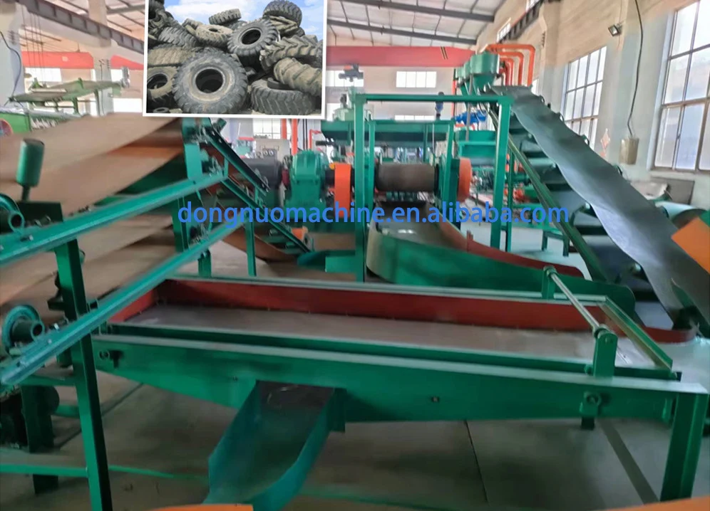 waste shredded rubeber tyre/Truck And Car Tyre Grinding Machine / Tire Shredding Equipment