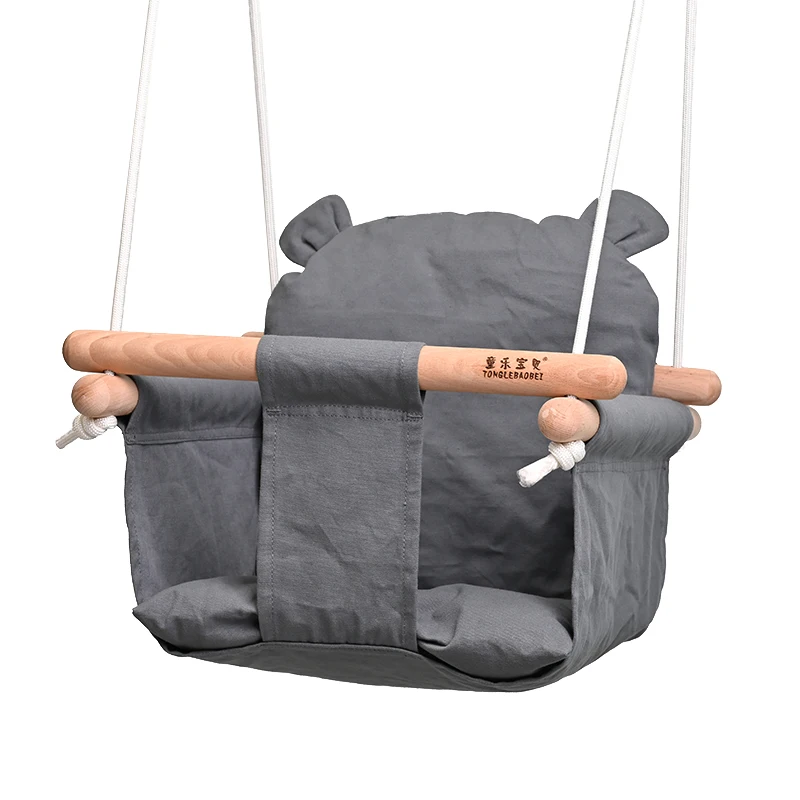 Durable and Secure Canvas Baby Swing with Safety Belt for toddler