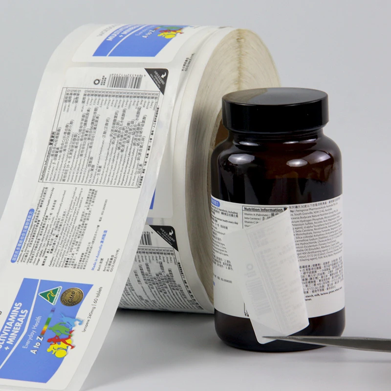 Custom printing logo Multilayer Label Self Adhesive and Waterproof Vinyl Multi-layer Label for small business and bottle packing