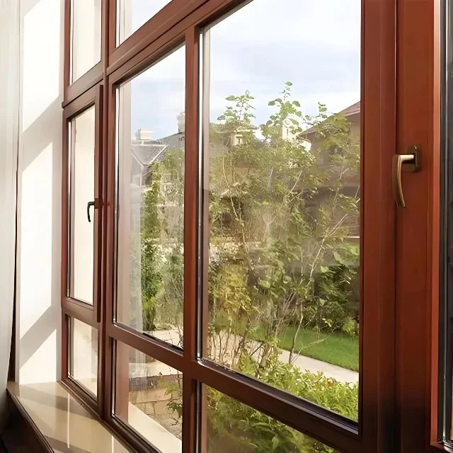 Custom Broken Bridge Aluminum Glass Window Single or Double Factory Priced Metal Building Material Product