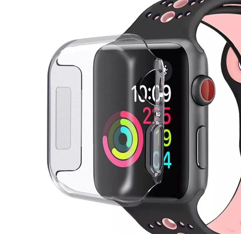 Мягкий ТПУ чехол с полным покрытием для Apple Watch 1 2 3 4 38 мм 40 42