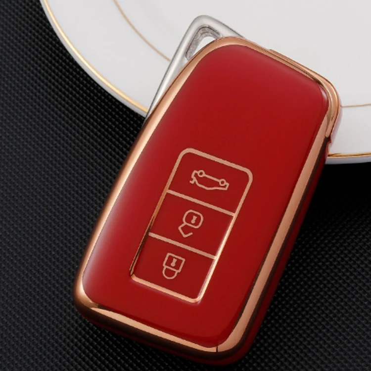 TPU Keyless 4 Buttons Smart Remote Car Key Fob Case Cover Blank For Lexus