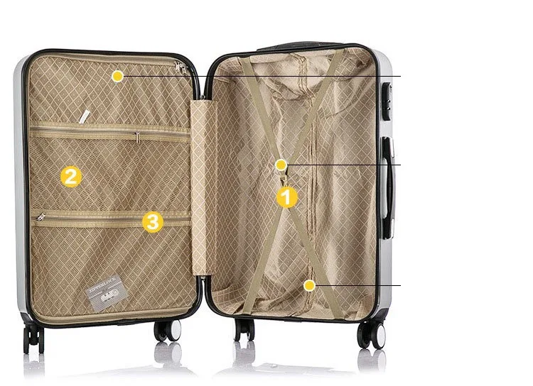 2021 New fashion Cheap ABS Trolley Four Wheels Hard Shell Luggage Travel Suitcase with hand bag