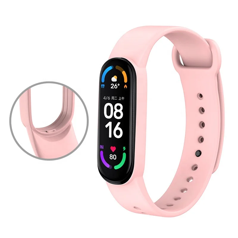  Оптовая продажа с фабрики трендовые продукты силиконовый ремешок для браслета Xiaomi Mi Band 6