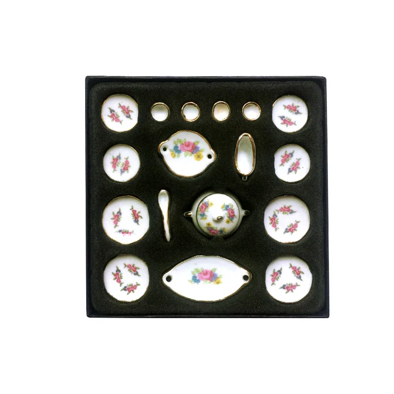 Customized 52 Miniature Toy Model Scene Doll House Accessories Mini Ceramic Tableware Scene Ornament