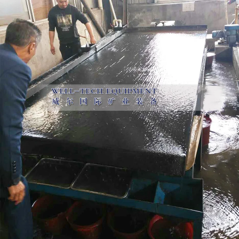 Gold seperation small vibrating fiberglass deck wet shaking table