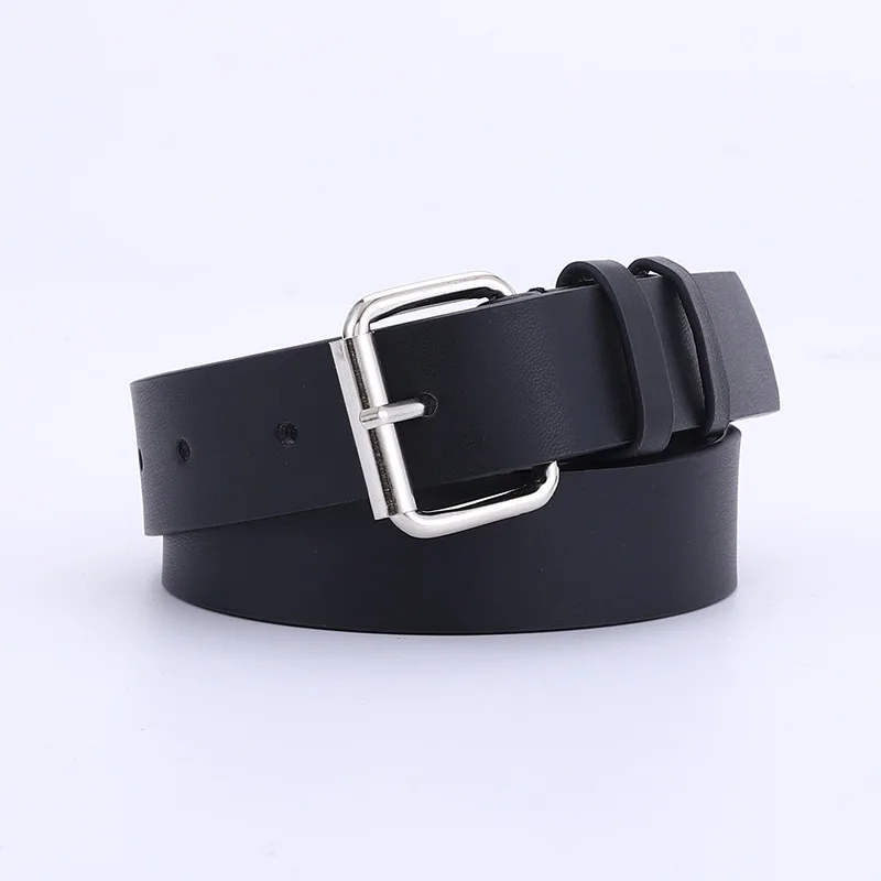 Fashion Pin Buckle Decoration Chain Belt Women Shopping Casual Black Belt Factory Direct Supply Custom Belt