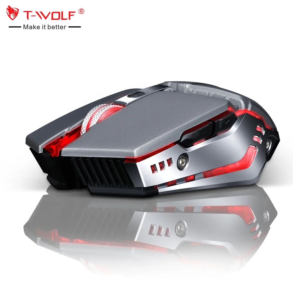 Gaming Mouse TWOLF Q15 Professional Ergonomic Cheap Charging Wireless Gaming Mouse custom Logo Rgb Ultra Light Free Gaming Mouse