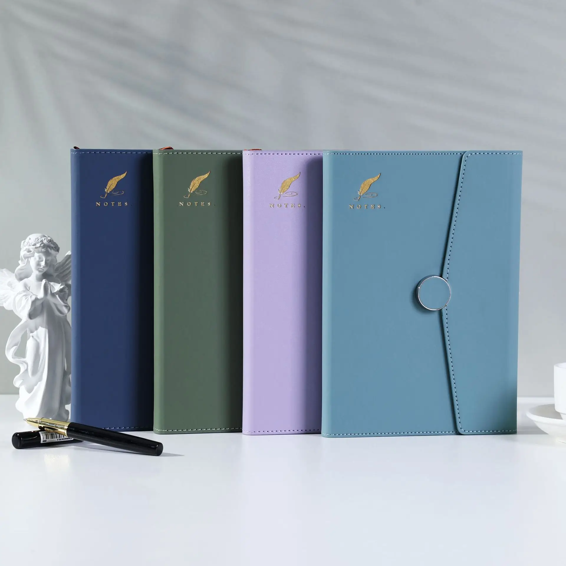 Cheap Bulk 2024 diary notebooks Eco Friendly papers wholesale agenda planner pu leather custom logo
