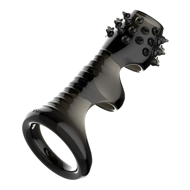 MOGlovers Black Wholesale Rubber Crystal Waterproof Silicone Sex Toy For Men Male Cock Ring Dragon Cock Sleeve