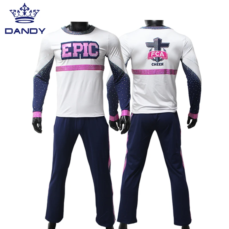 Top Sales cheerleading uniform custom high quality Sublimation Print Cheer uniforms for men
