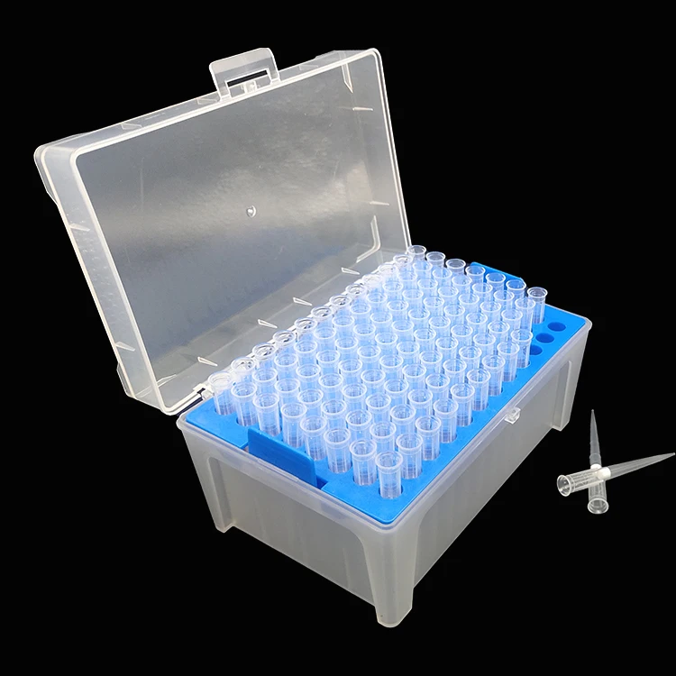100UL Disposable Plastic Laboratory Racked Universal Pipette Filter Tips Sterile Dnase  Rnase Free