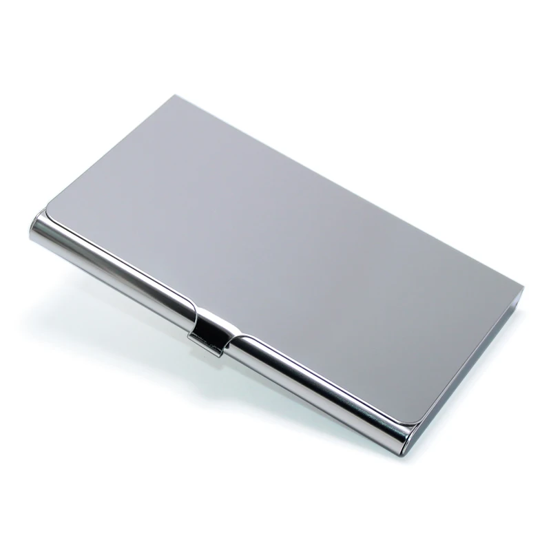 Advertising Specialty Business Gifts Metal Card Wallet Box Holder Silver Cross Credit Bank Stainless Steel Business Card Case