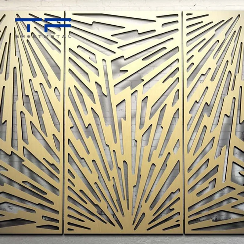 
OEM Metal Partition Gold Stainless Steel Divider Screen panel for Hotel Decoration 