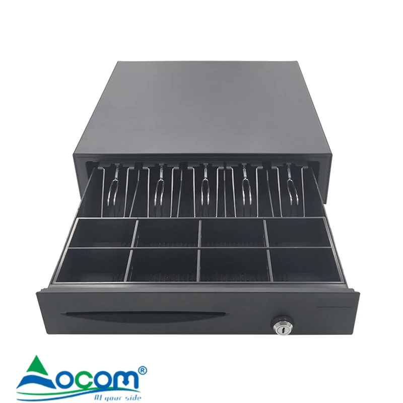 ECD-410GX OCOM 3Positions Locks Electronic Metal Cashier Box Cash Drawer 410 for  All-in-one Cash Register