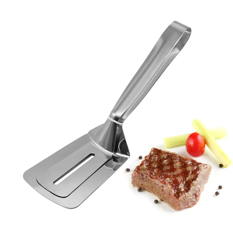 Kitchen Cooking BBQ Clamp Stainless Steel Cuisine Stainless Steel Food Clamp Steak Tong Available Pizza Cut