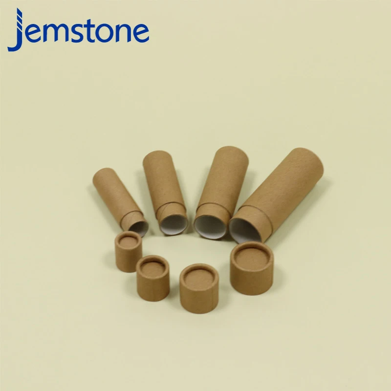 eco friendly  round food grade  stick craft lip balm cardboard deodorant containers kraft push up paper tubes