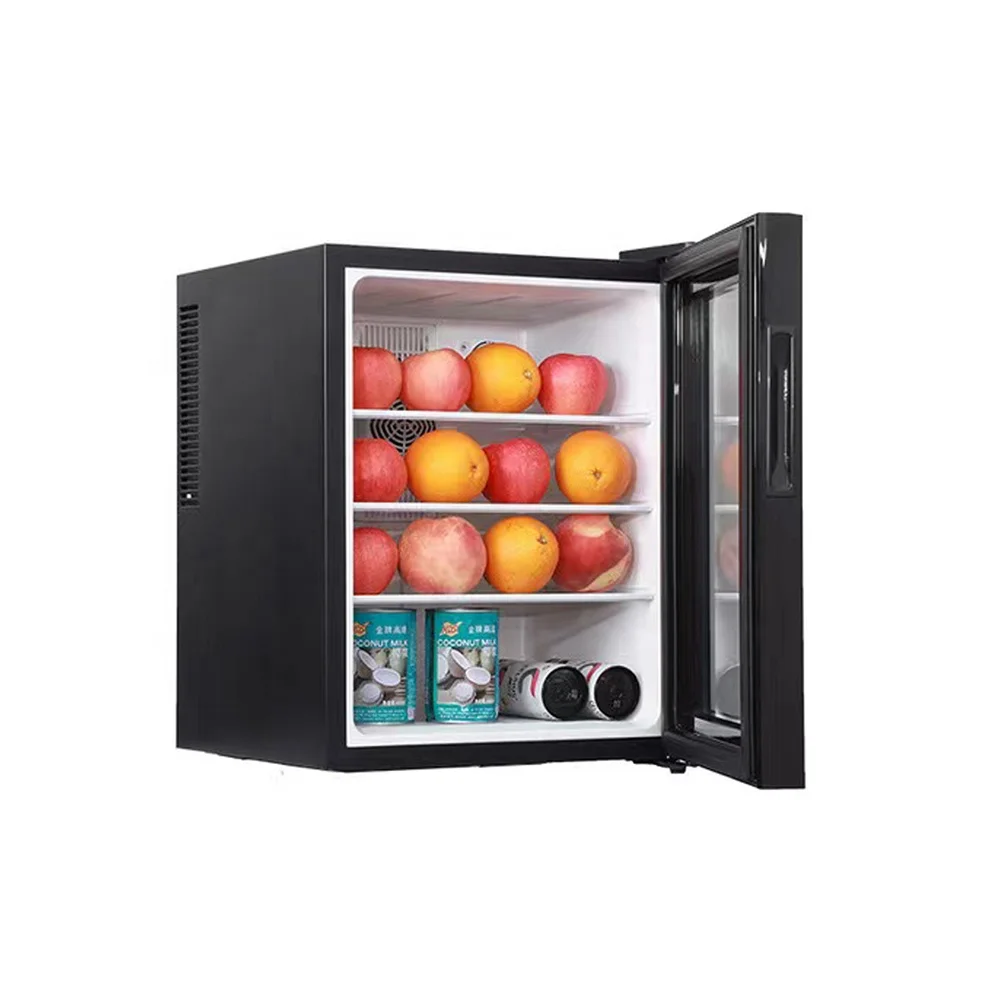 Wholesale CE Portable Custom Pattern 30L 40L Drink Cooler Mini BarGlass Door Mini Fridge with Lock and Key