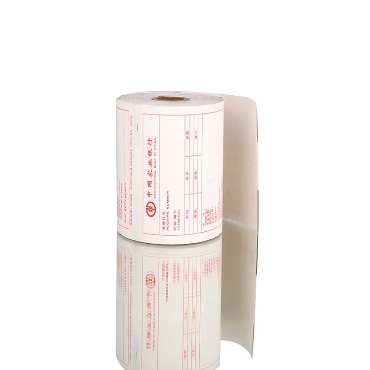 high quality 2 ply 76x70 cash register paper thermal paper roll ATM pos machine for supermarket shopping mall