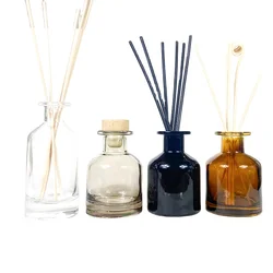 Custom Luxury 100Ml 150Ml 200Ml Essential Oil Aromatherapy Aroma Diffuser Bottle Empty Amber Glass Reed Perfume Diffuser Bottle