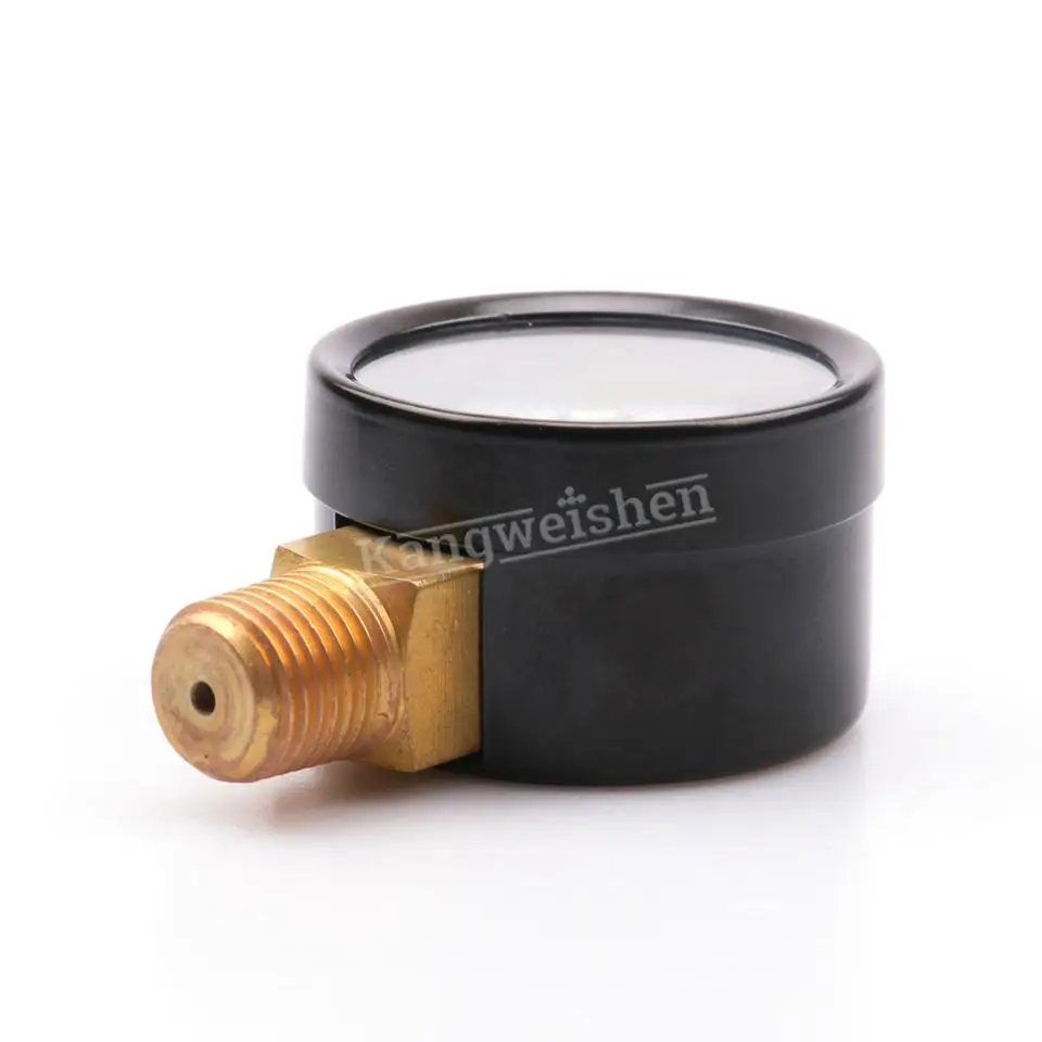 High quality stainless steel water gas pressure gauge with oil black iron bottom cover dry total pressure gauge