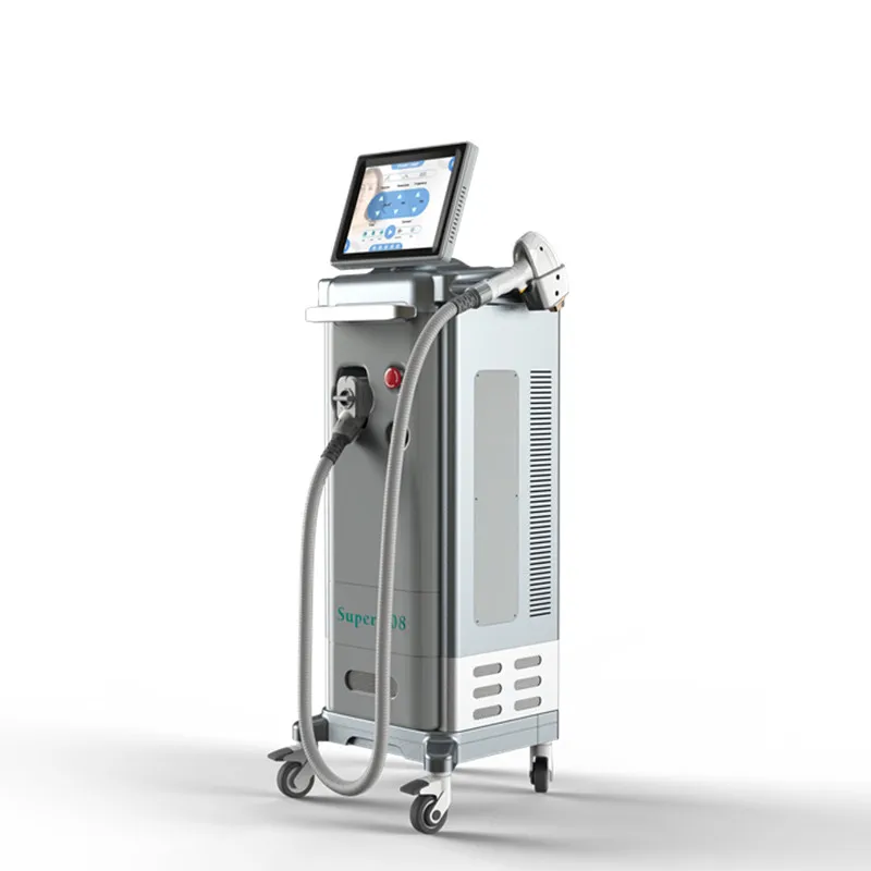 
2021 Ice handpiece 755nm 808nm 1064nm facial body hair removal machine for dark skin yag epilation triple wave laser diode 808nm 