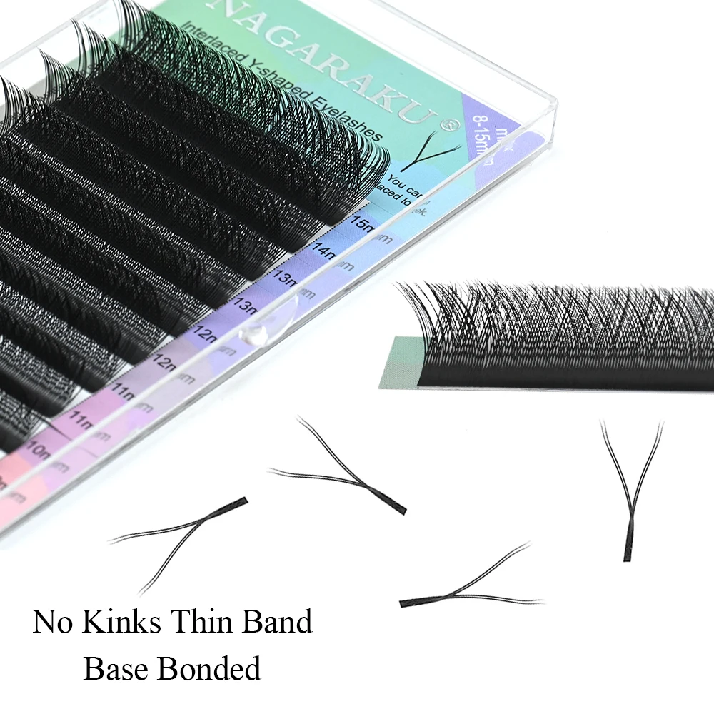 NAGARAKU  shape YY  lashes made volume dark matte trays eyelash extensions