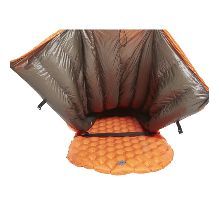 custom Outdoor travel camping compress wearable ultralight waterproof feather blanket duck down goose down sleeping bag