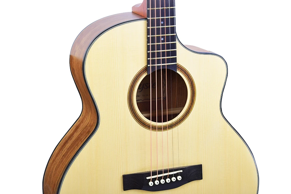 Wholesale China made high quality cheap price OEM 40 inch natural color spruce top acoustic guitar